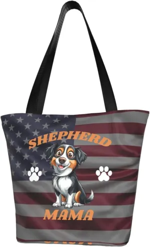 Shepherd Mama Australian Shepherd Dog Mom Fashion Shoulder Bag Large Capacity For Man Or Woman