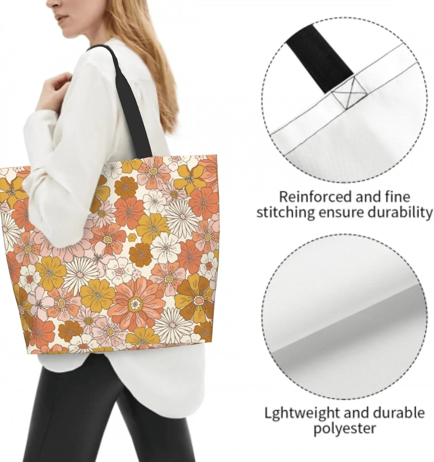 Shoulder Bag Large Reusable Eco-friendly Shopping Bags Portable Storage Handbag