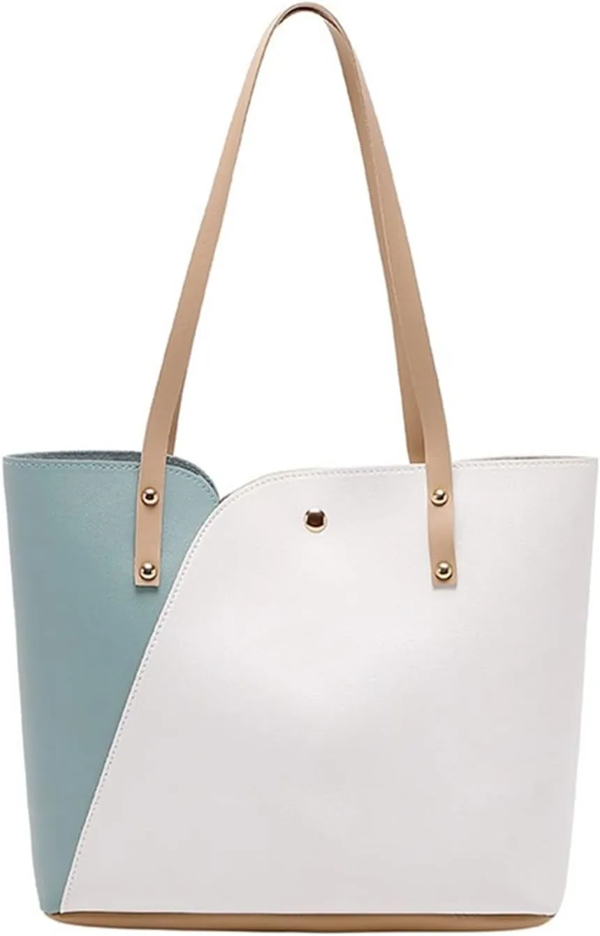 Shoulder Bags 1pc Patch Color Women's Satchel Large Capacity Shoulder Bag Handbag Women's Versatile Bag