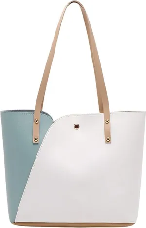 Shoulder Bags 1pc Patch Color Women's Satchel Large Capacity Shoulder Bag Handbag Women's Versatile Bag