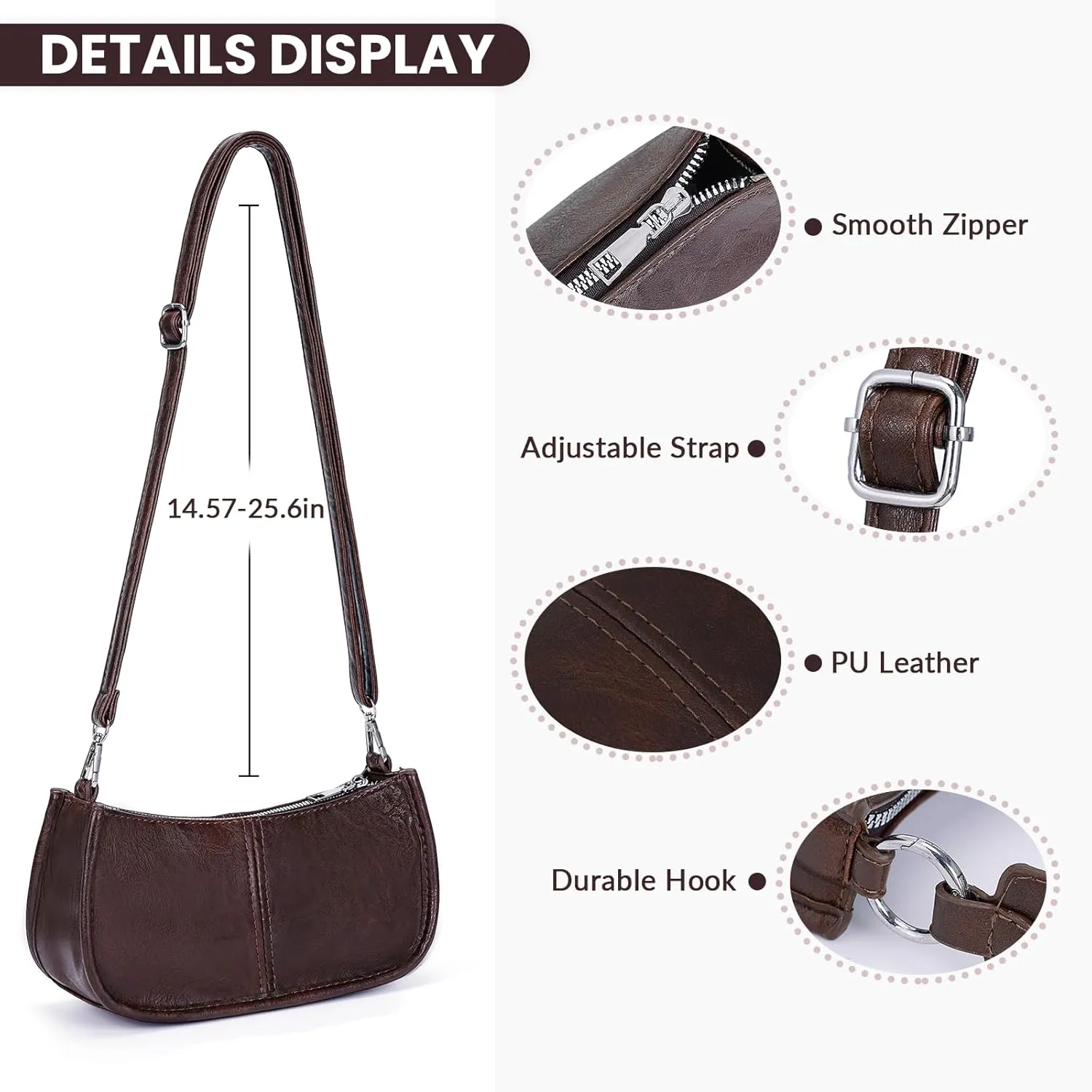Shoulder Bags for Women Y2k Purse and Handbags Retro Studded Crossbody Bag Small Shoulder Purse Leather Hobo Handbag