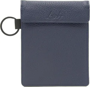 Signal Blocking Faraday Key Fob Case - Car Anti Theft Device Shields Against All Signal Types, Includes RFID Blocking & Leather Faraday Bag, RFID key fob protector (Navy)