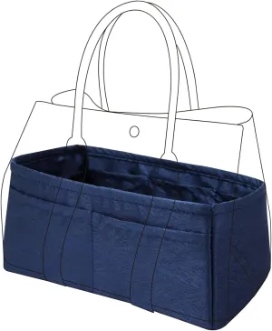 Silk Purse Organizer Insert for Garden Party 26/30/36/49, Silky Soft Bag Organizer Liner, Lightweight Luxury Handbag Tote Shaper(GP30,Blue Nuit)