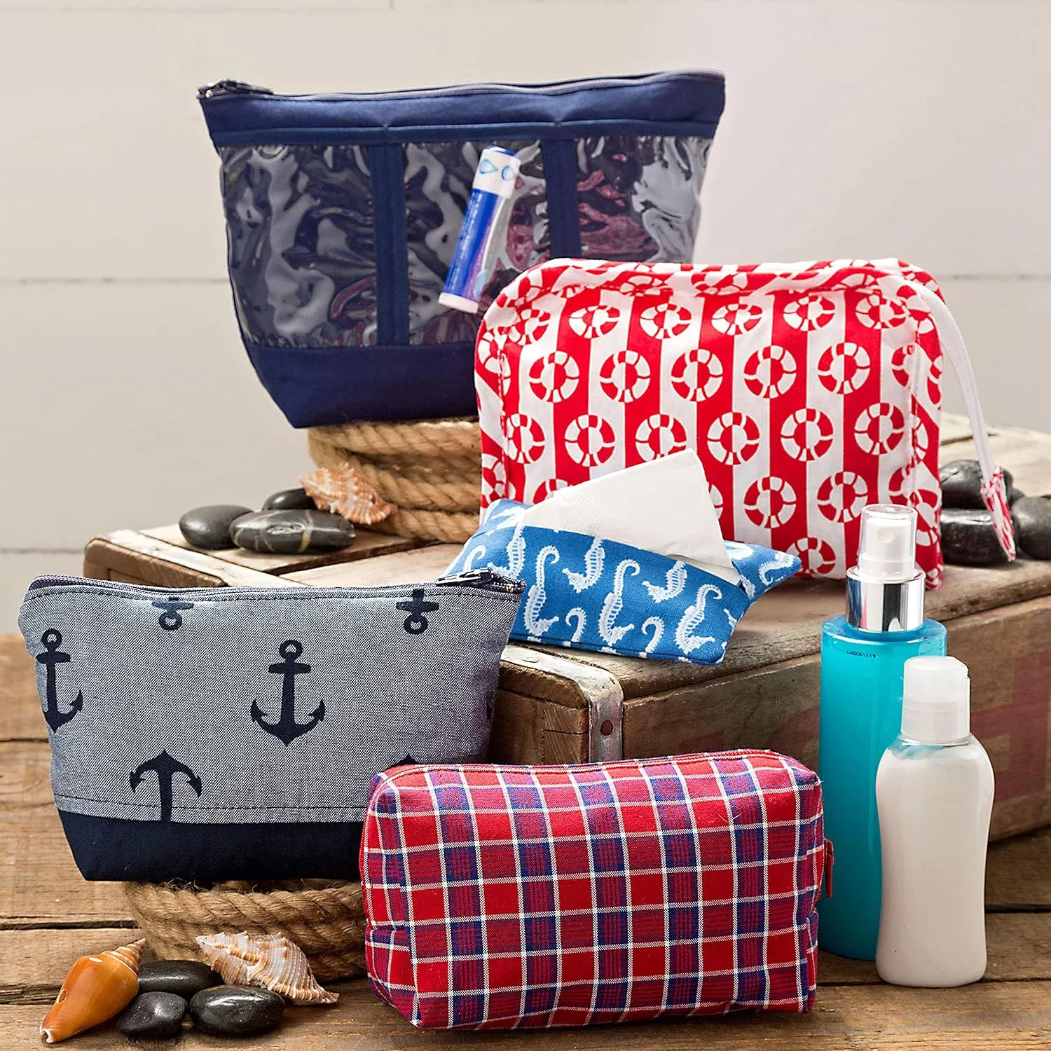 Simplicity Assorted Cosmetic Tote Bag Packet, Code 9310 Sewing Pattern, One Size, White