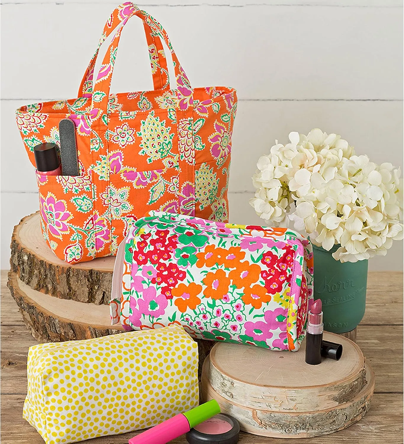 Simplicity Assorted Cosmetic Tote Bag Packet, Code 9310 Sewing Pattern, One Size, White
