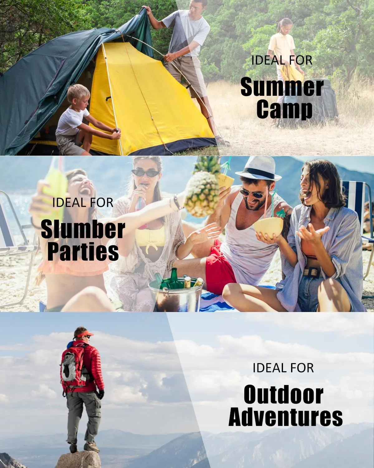 Sleeping Bags for Adults Backpacking Lightweight Waterproof- Cold Weather Sleeping Bag for Girls Boys Mens for Warm Camping Hiking Outdoor Travel Hunting with Compression Bags
