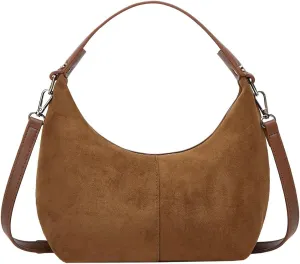 Slouchy Suede Shoulder Bags For Women Retro Crossbody Bag Tote Bag Satchel Bag Winter Work Purses Crescent Bag Handbag Fall