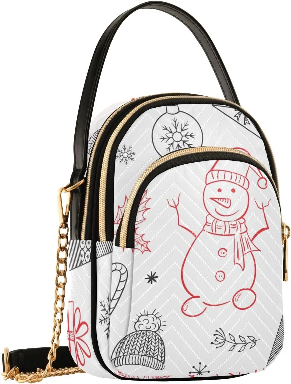 Small Crossbody Bags for Women Trendy Triple Compartment Cell Phone Crossbody Wallet Purses Pattern 1