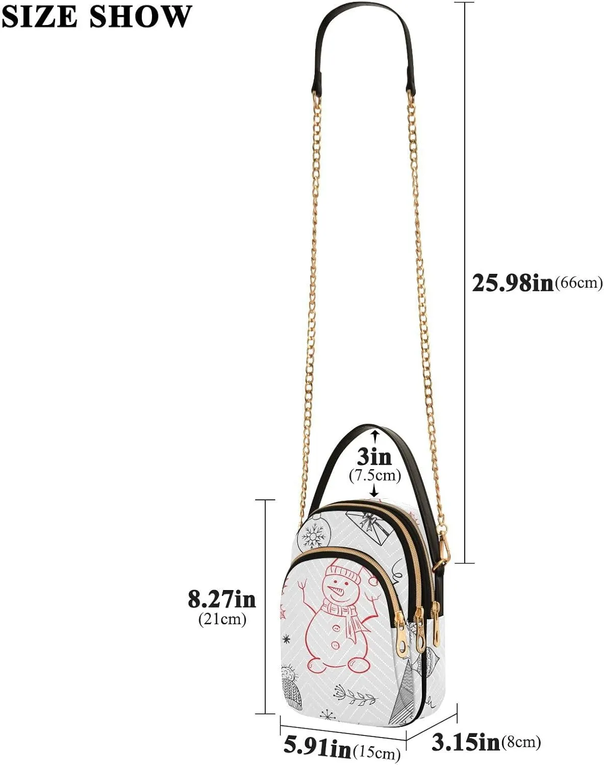 Small Crossbody Bags for Women Trendy Triple Compartment Cell Phone Crossbody Wallet Purses Pattern 1