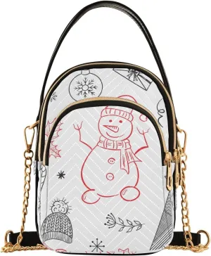 Small Crossbody Bags for Women Trendy Triple Compartment Cell Phone Crossbody Wallet Purses Pattern 1