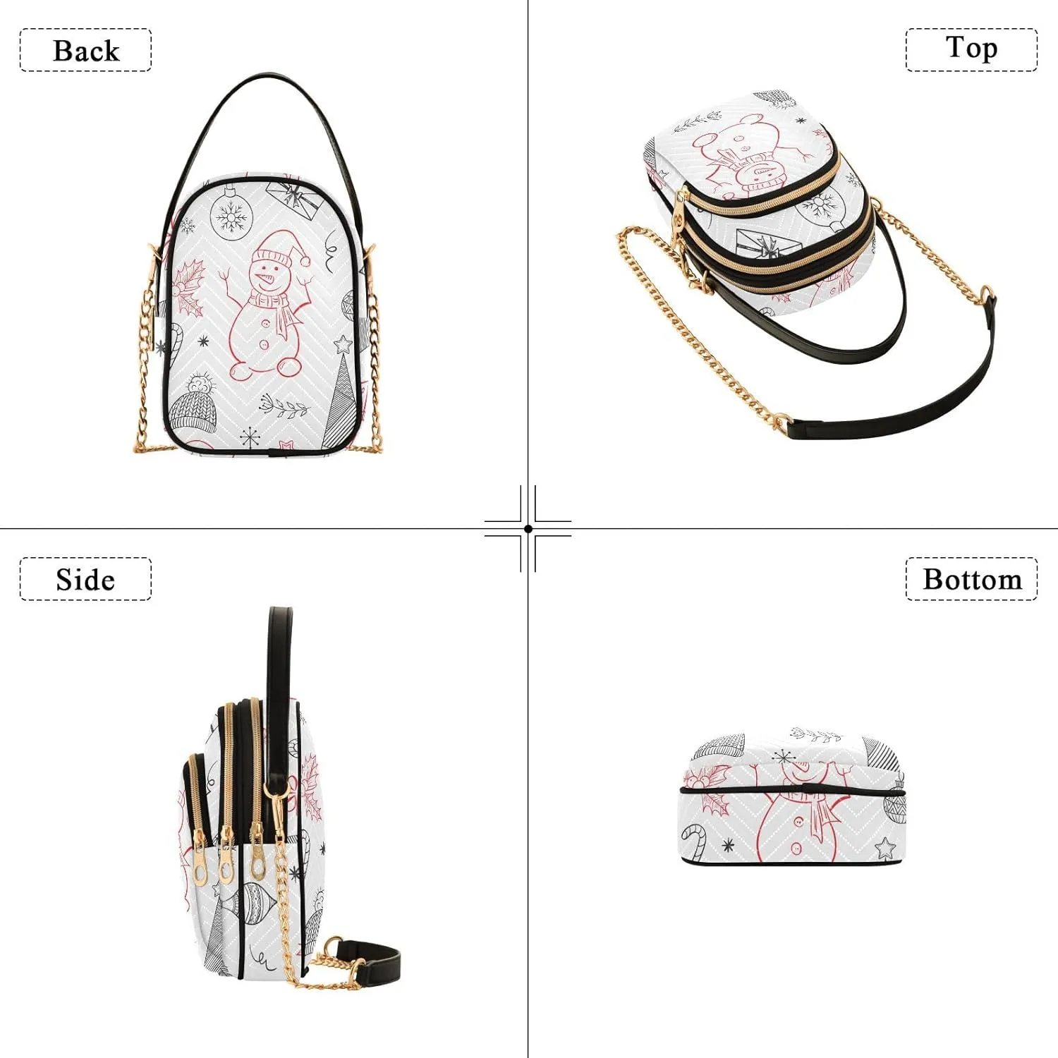 Small Crossbody Bags for Women Trendy Triple Compartment Cell Phone Crossbody Wallet Purses Pattern 1