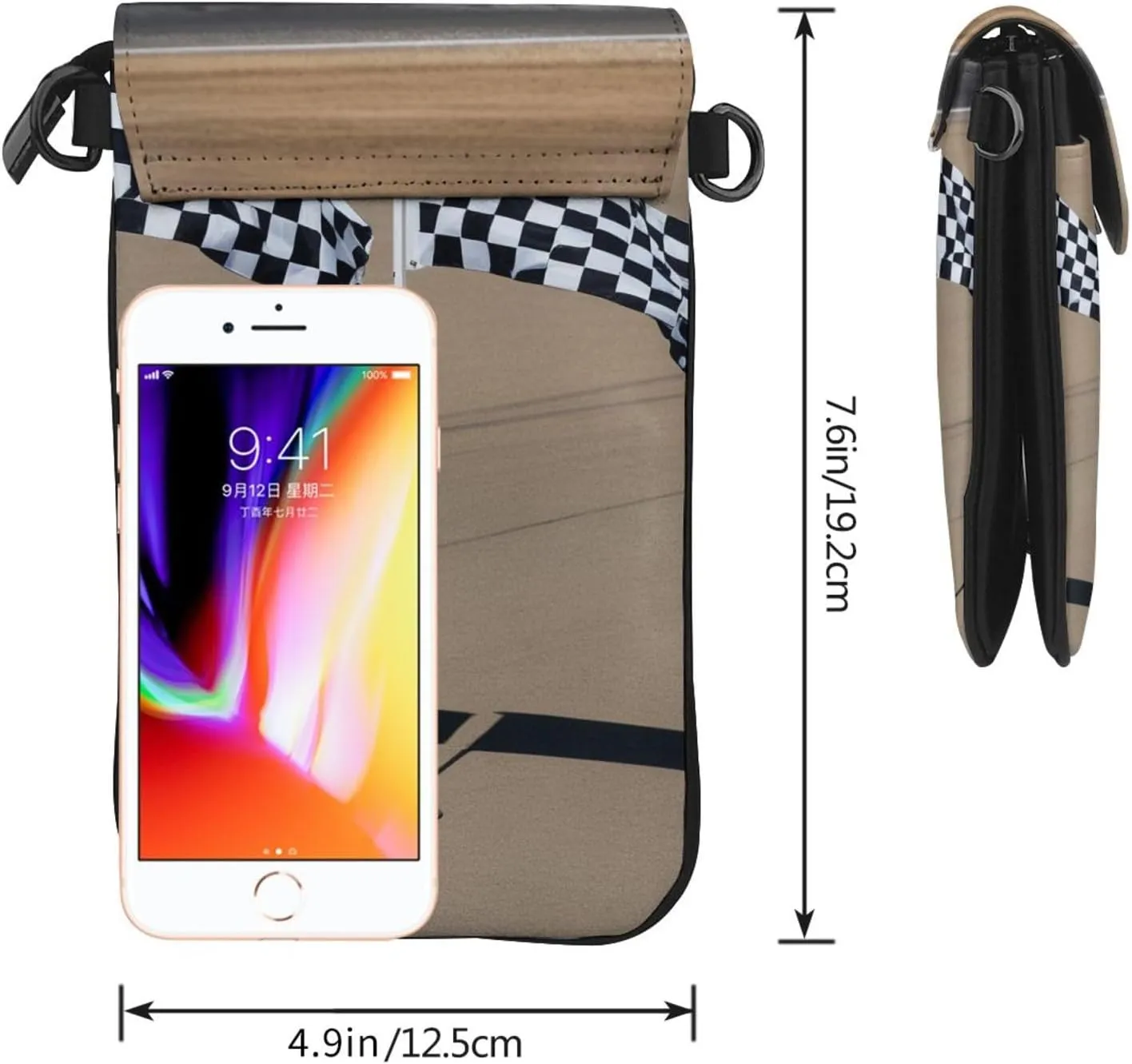 Small Crossbody Bags for Women,Leather Shoulder Bag for Cell Phone Purse with Strap and Cute Chihuahua Pug Pattern