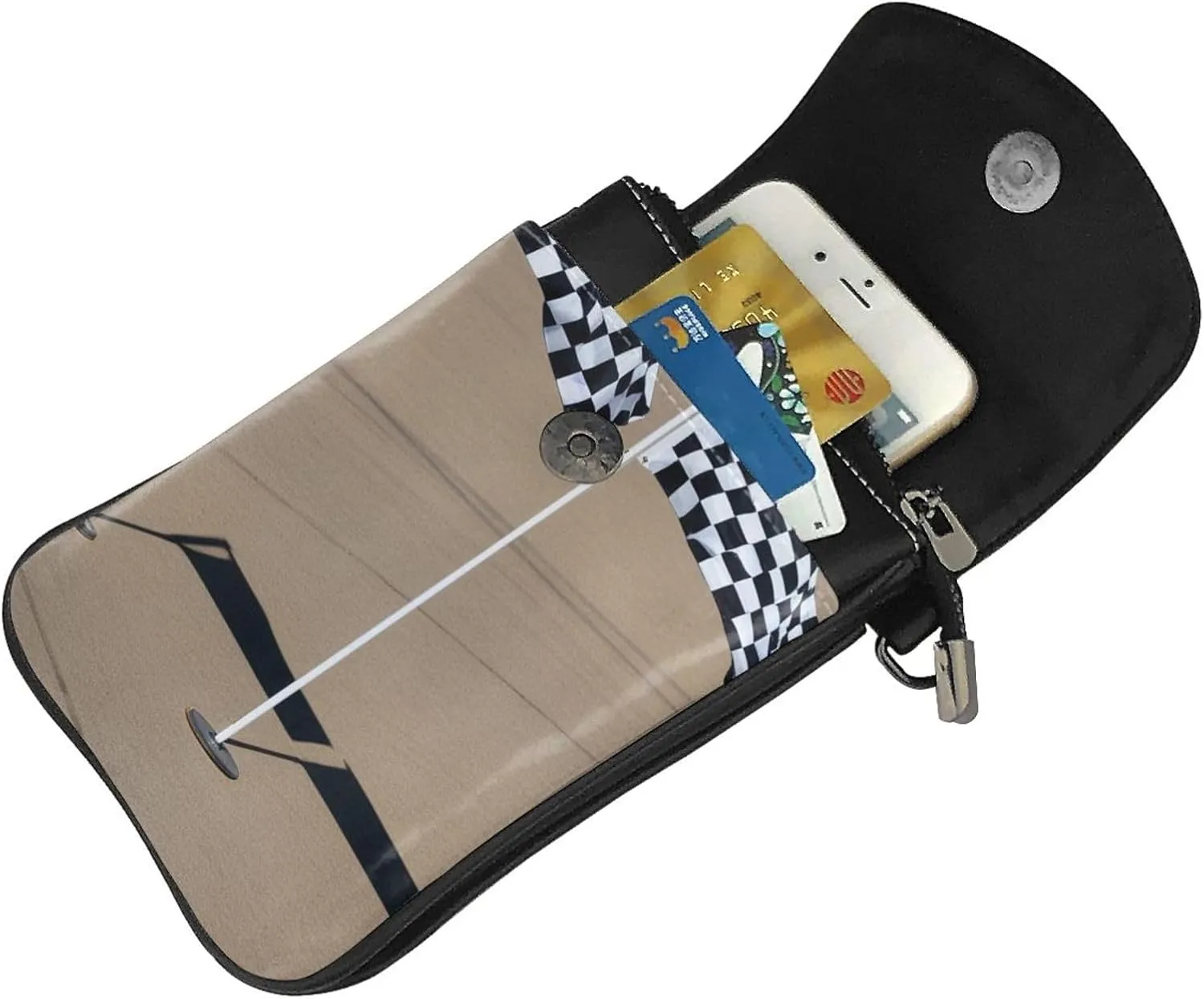 Small Crossbody Bags for Women,Leather Shoulder Bag for Cell Phone Purse with Strap and Cute Chihuahua Pug Pattern