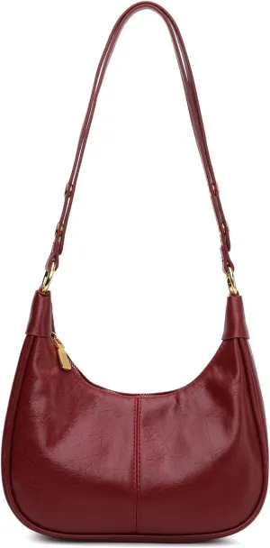 Small Hobo Bags Retro Crescent Shoulder Purse Women Soft Crossbody Handbag