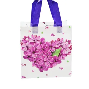 Small Lavender Heart Printed PP Non-Woven Bag