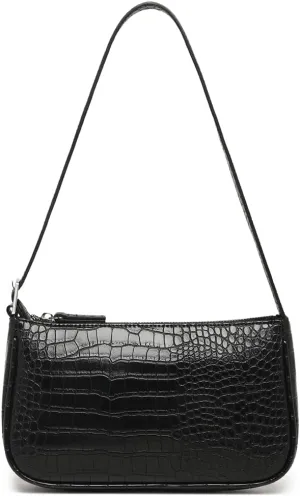 Small Purse for Women, Adjustable Shoulder Bags Crocodile Pattern Clutch Purse with Zipper Closure Retro
