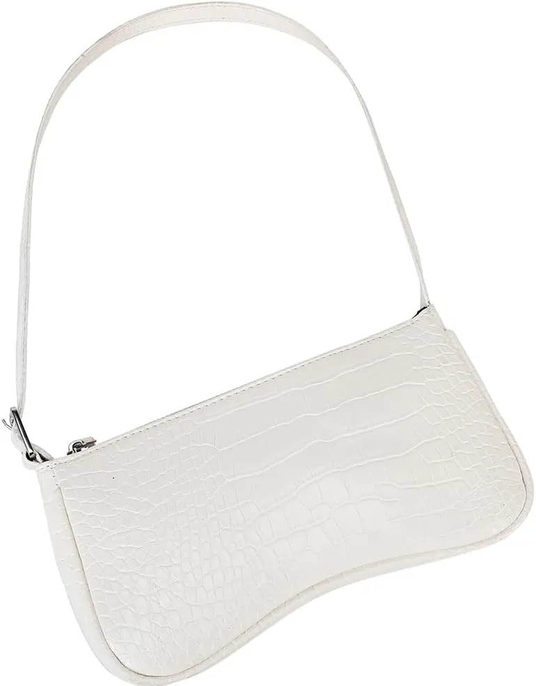 Small Purse for Women, Adjustable Shoulder Bags Crocodile Pattern Clutch Purse with Zipper Closure Retro