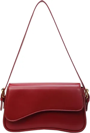 Small Shoulder Bag for Women Clutch Hobo Crossbody Tote Handbag with Zipper Retro Genuine Leather Bags