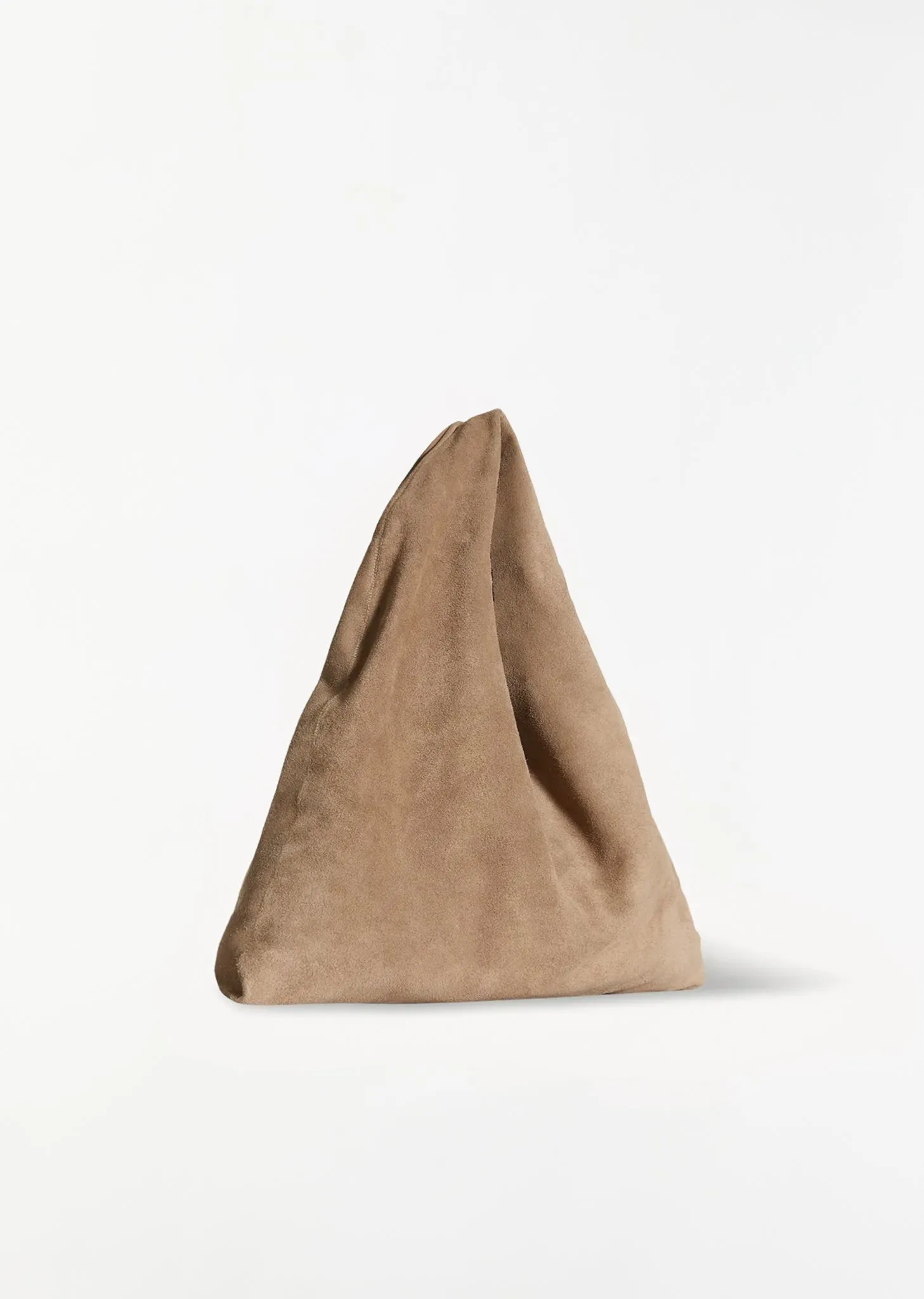 Small Suede Bindle — Beige Melange