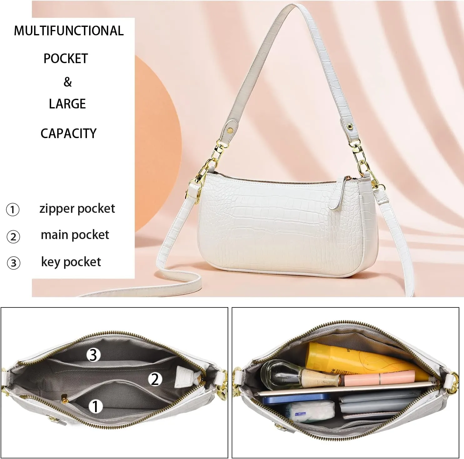 Small Tote Shoulder Bags Purses for Women Retro Classic Crossbody Bags Cute Clutch Purse and Handbag