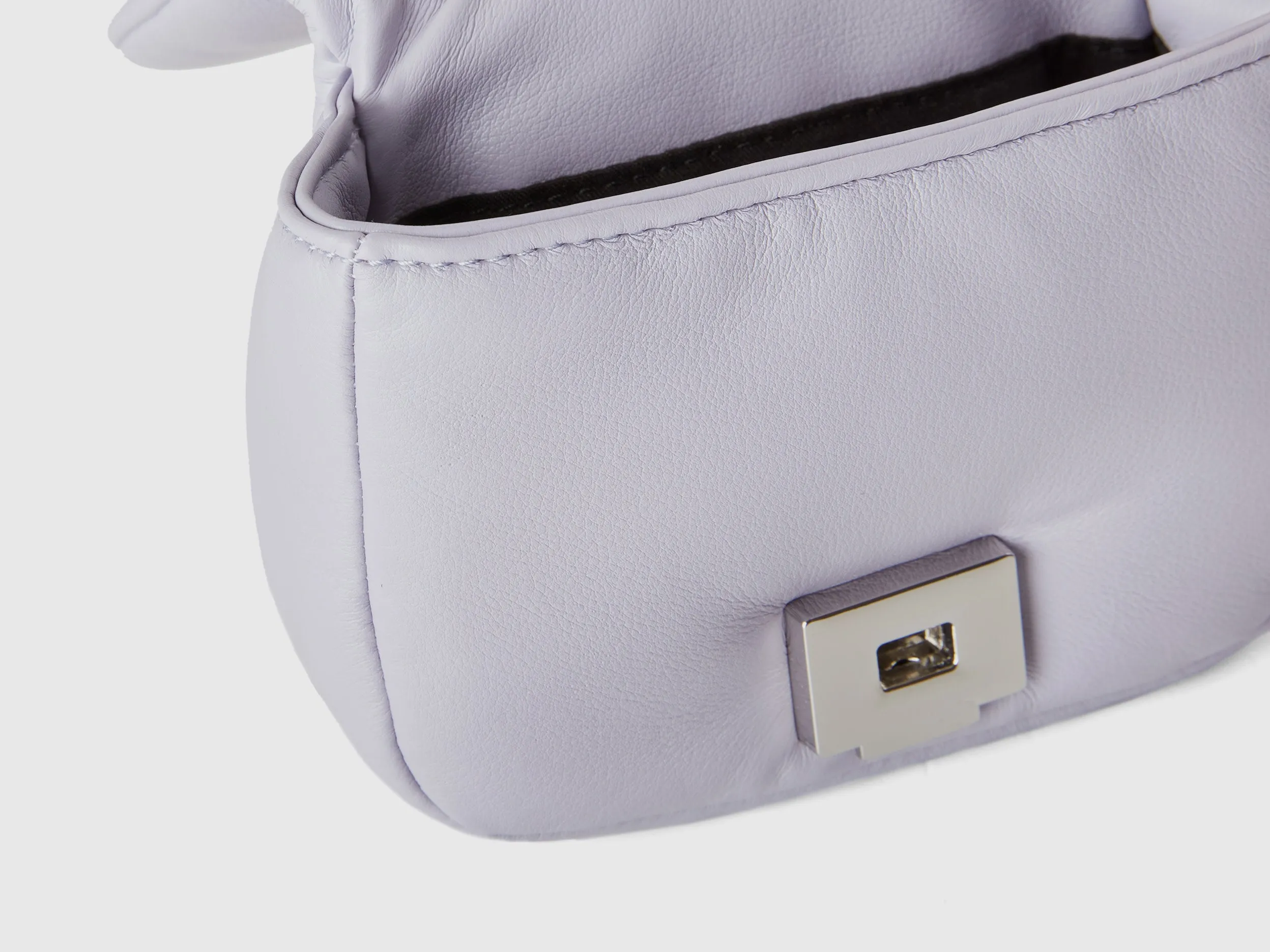 Solid Push Button Sling Bag