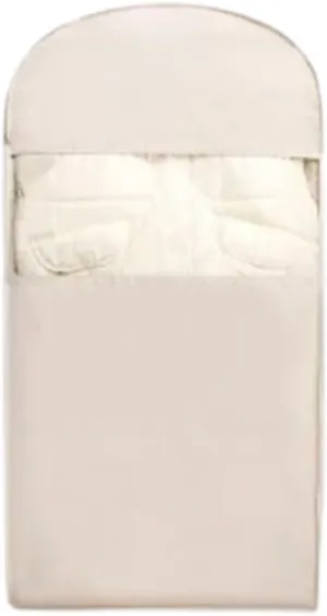 Space Saving Hanging Garment Bag with Self Compression Zipper, Dust Cover Clothes Bags for down Coat,Space Saver Closet Organizers (Light apricot,M)