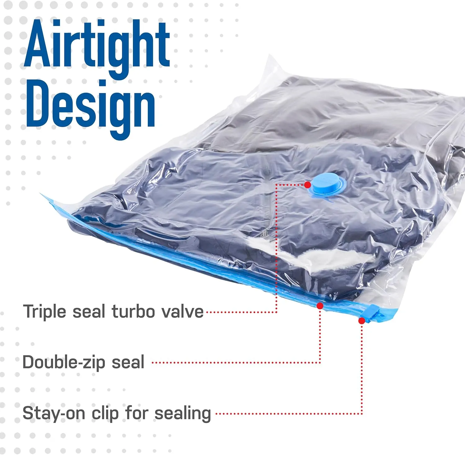 Spacesaver Vacuum Storage Bags (Variety 10-Pack) Save 80% on Clothes Storage Space - Comforters, Blankets, Bedding, Clothing, Mattress Vacuum Bag - Compression Seal for Closet Storage, Pump for Travel