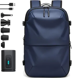 Spacevac Pro Backpack, Ezyvac Vacuum Backpack, 60l Expandable Vacpack Travel Commercial With Pump (2.0-Blue, with Air Pump)