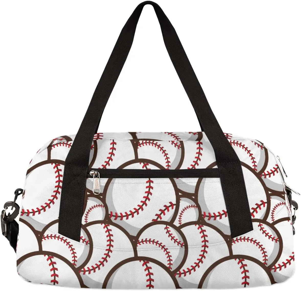 Sport Ball Baseball Pattern Gym Duffle Bag for Kids,Sports Bag for Teens Boys & Girls Small Waterproof Overnight Weekender Carry School Practice Travel Bag