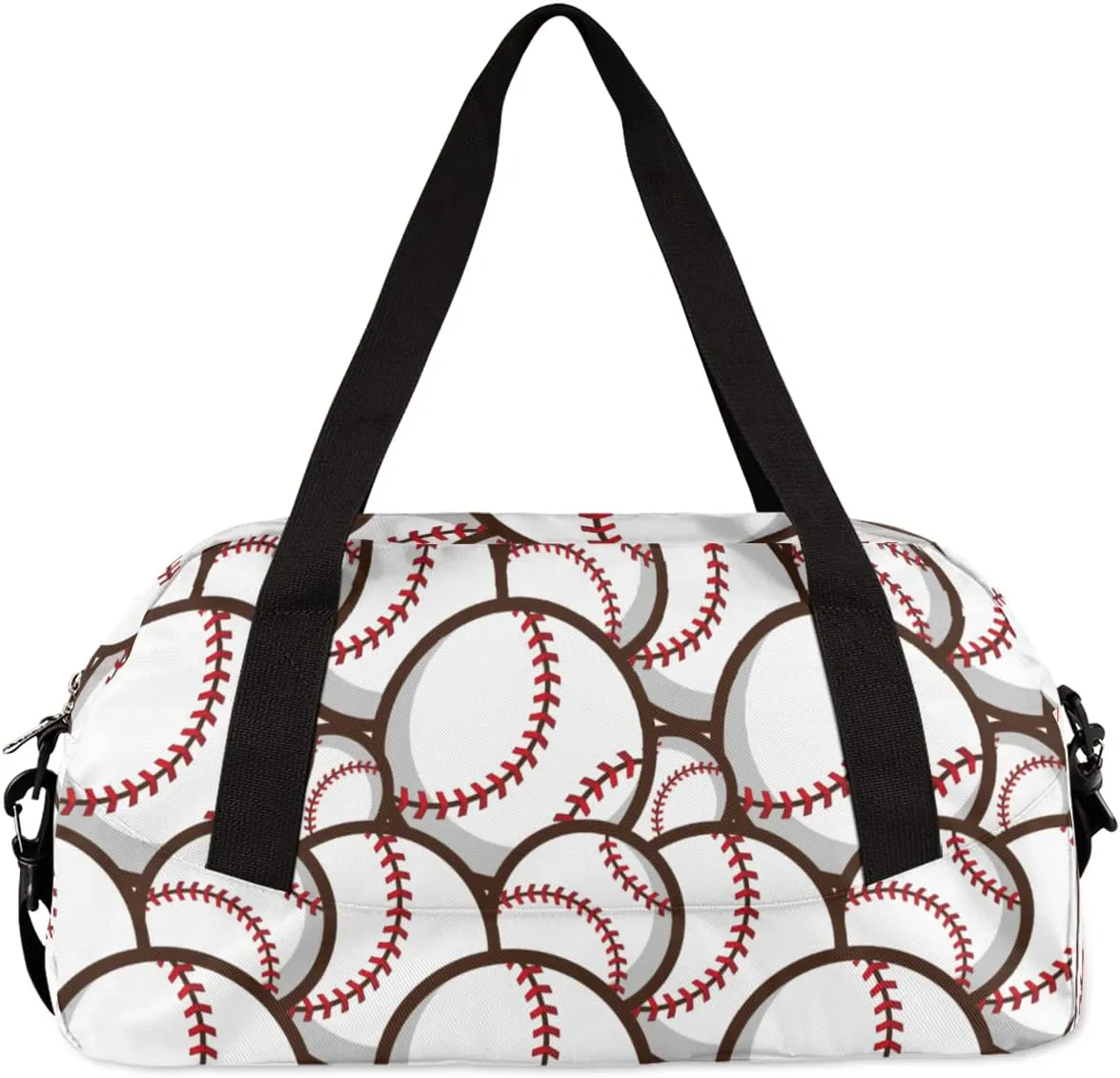 Sport Ball Baseball Pattern Gym Duffle Bag for Kids,Sports Bag for Teens Boys & Girls Small Waterproof Overnight Weekender Carry School Practice Travel Bag