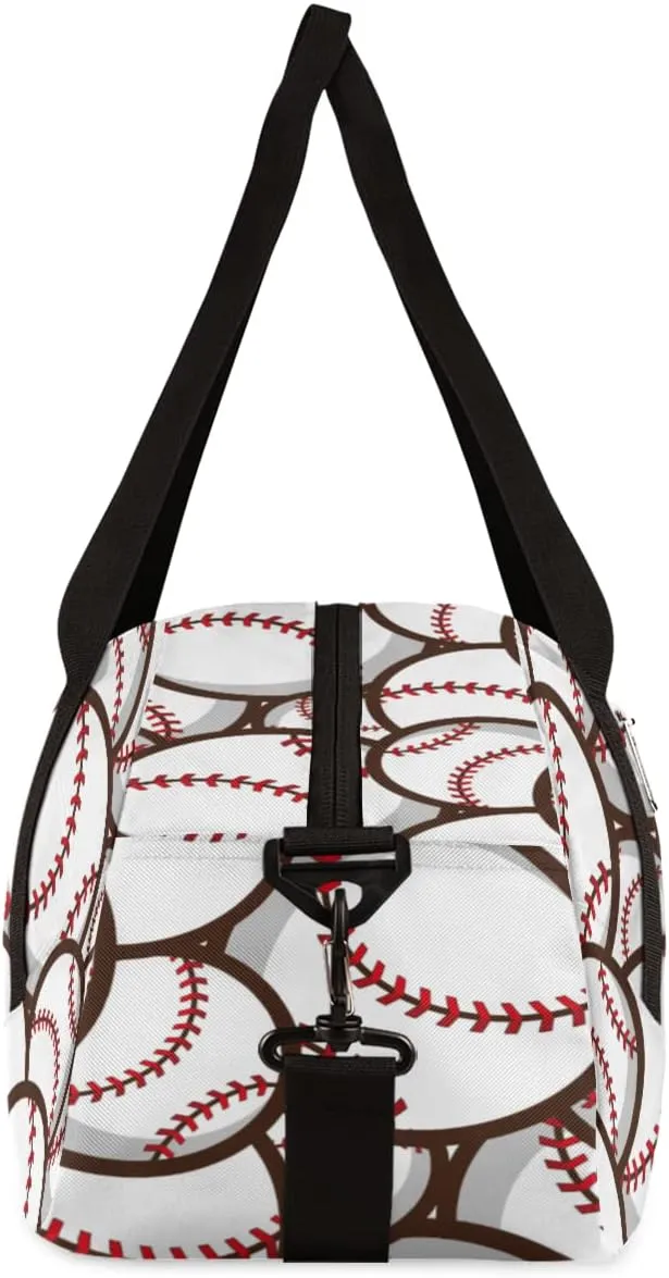 Sport Ball Baseball Pattern Gym Duffle Bag for Kids,Sports Bag for Teens Boys & Girls Small Waterproof Overnight Weekender Carry School Practice Travel Bag