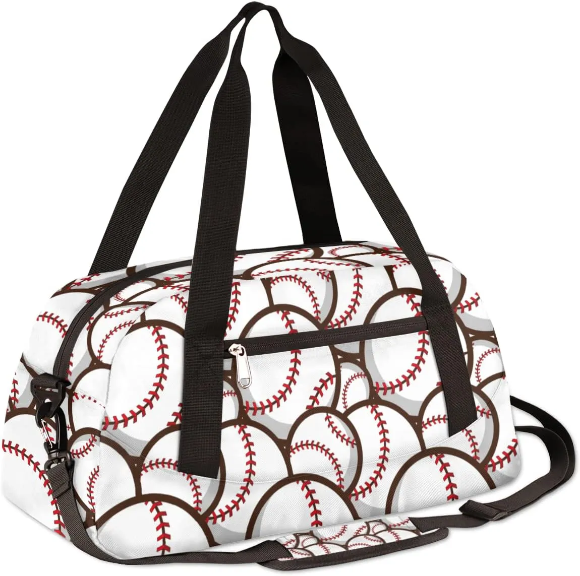 Sport Ball Baseball Pattern Gym Duffle Bag for Kids,Sports Bag for Teens Boys & Girls Small Waterproof Overnight Weekender Carry School Practice Travel Bag