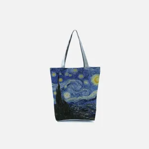Starry Night Canvas Tote Bag
