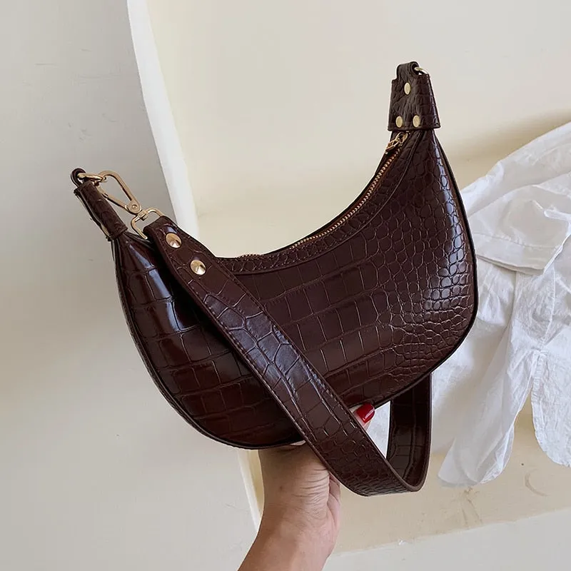Stone Pattern Retro PU Leather Crossbody Bags