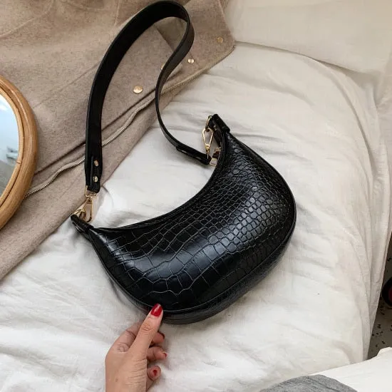 Stone Pattern Retro PU Leather Crossbody Bags