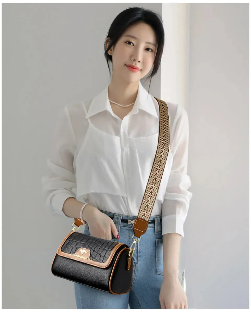 Stone Pu Leather Shoulder Hand Bag for Women Mom Purse Fashion Mother's Crossbody Bag Underarm Bag Small Square Satchel Handbag