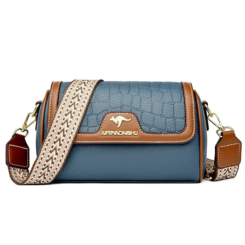 Stone Pu Leather Shoulder Hand Bag for Women Mom Purse Fashion Mother's Crossbody Bag Underarm Bag Small Square Satchel Handbag