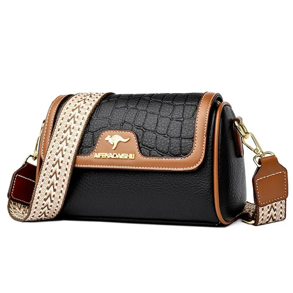 Stone Pu Leather Shoulder Hand Bag for Women Mom Purse Fashion Mother's Crossbody Bag Underarm Bag Small Square Satchel Handbag