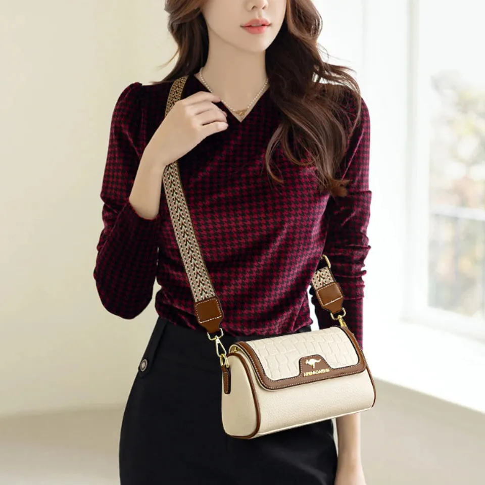 Stone Pu Leather Shoulder Hand Bag for Women Mom Purse Fashion Mother's Crossbody Bag Underarm Bag Small Square Satchel Handbag