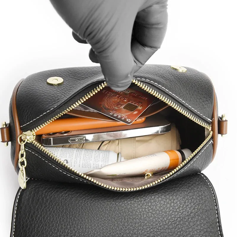 Stone Pu Leather Shoulder Hand Bag for Women Mom Purse Fashion Mother's Crossbody Bag Underarm Bag Small Square Satchel Handbag