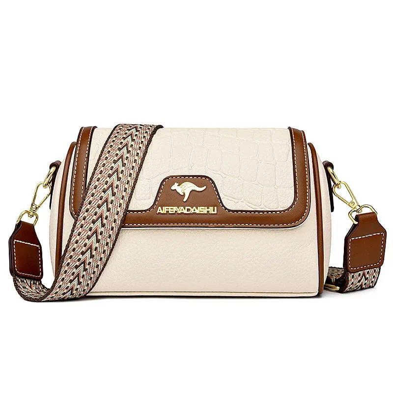 Stone Pu Leather Shoulder Hand Bag for Women Mom Purse Fashion Mother's Crossbody Bag Underarm Bag Small Square Satchel Handbag