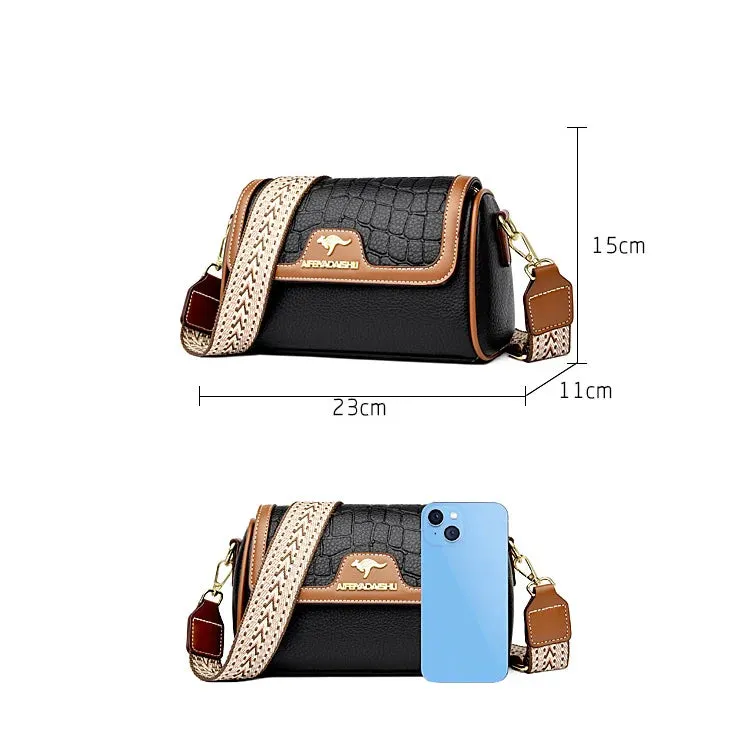 Stone Pu Leather Shoulder Hand Bag for Women Mom Purse Fashion Mother's Crossbody Bag Underarm Bag Small Square Satchel Handbag