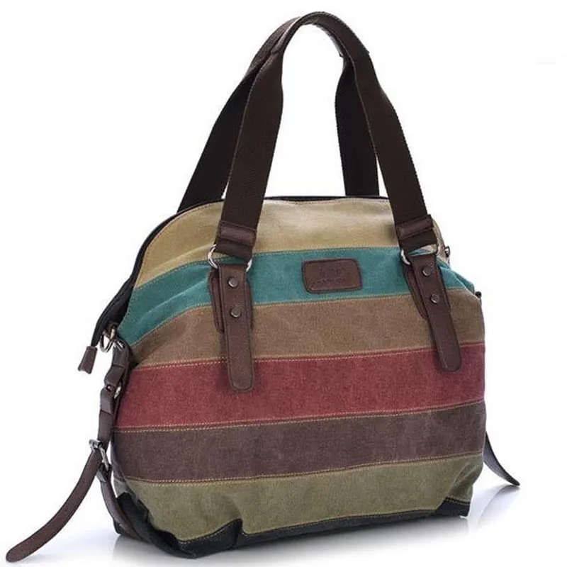 Striped Canvas Tote
