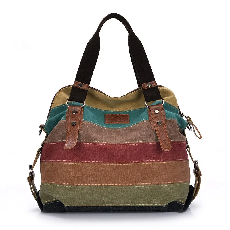 Striped Canvas Tote