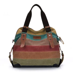 Striped Canvas Tote