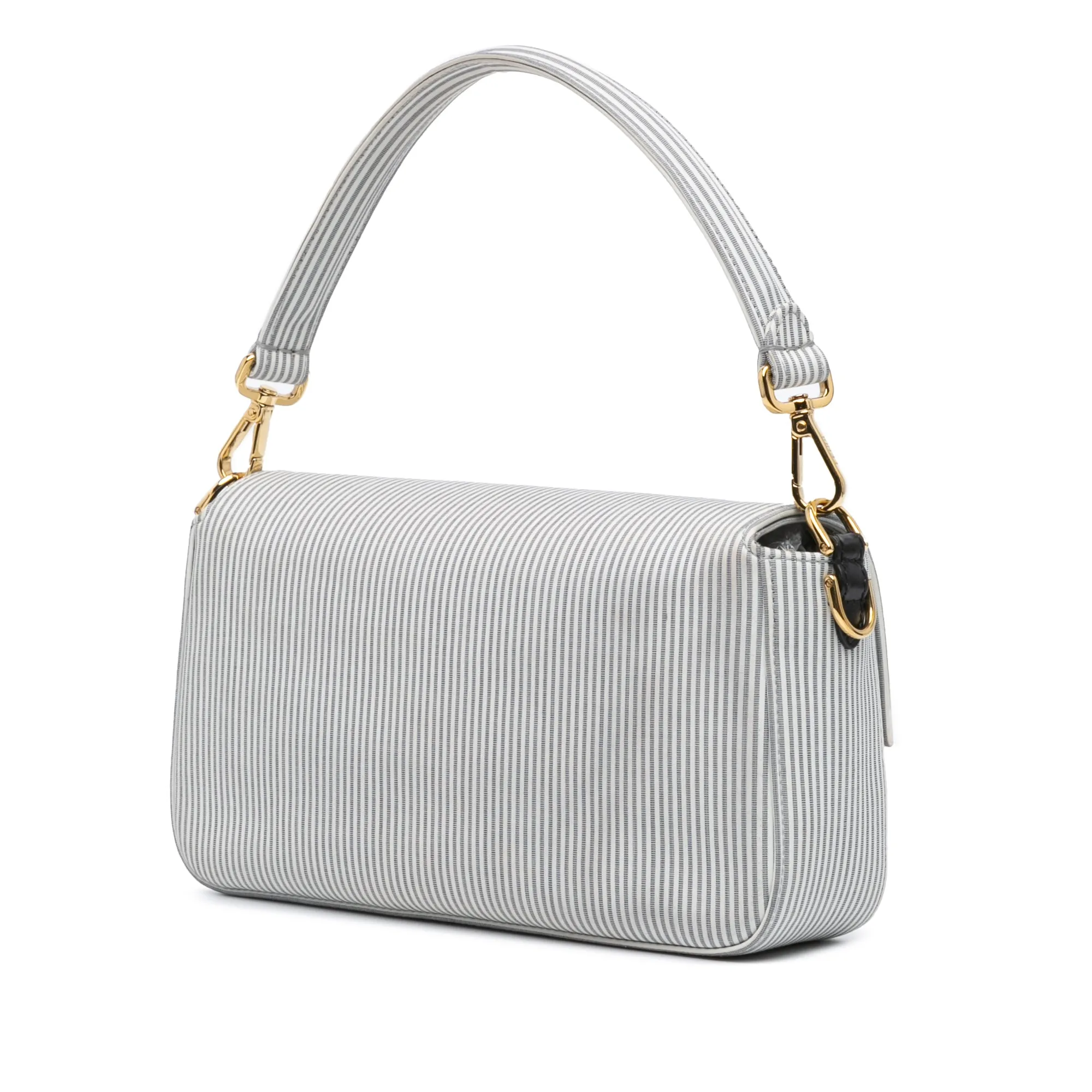 Striped Jersey Baguette Satchel