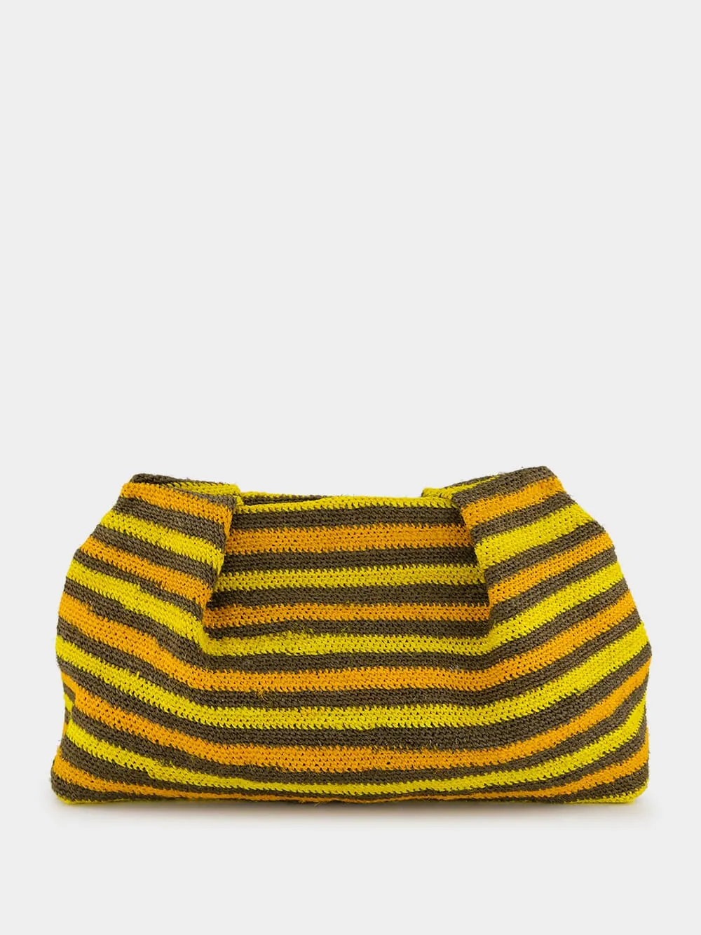 Striped Sisal Medium Pouch