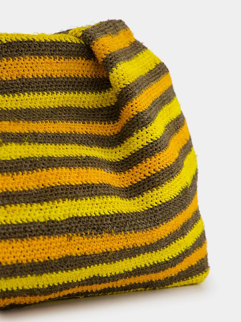 Striped Sisal Medium Pouch