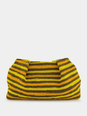 Striped Sisal Medium Pouch