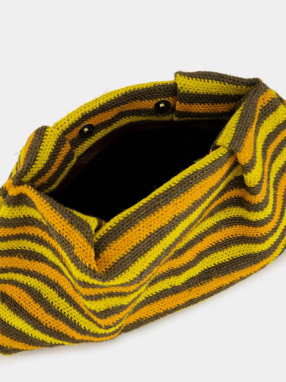 Striped Sisal Medium Pouch
